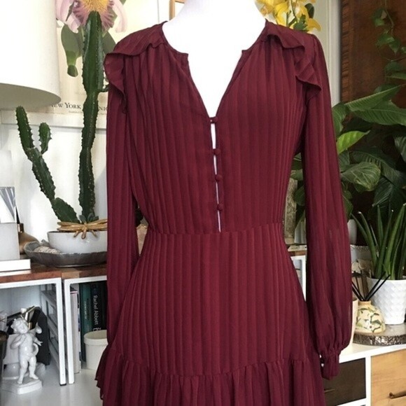 LINI Long Sleeve Ruffled Mini Dress - Picture 6 of 13